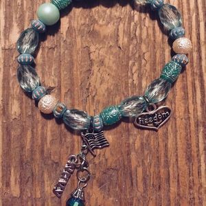 Navy Charm Bracelet Blues